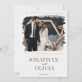 Rustic Modern Wedding Invitation Inbjudningar