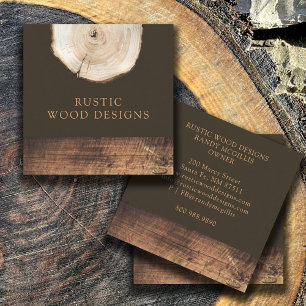 Rustic Modern Woodworkers Carpenter Wood Fyrkantigt Visitkort