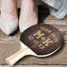 Rustic Möhippa Bröllop Ping Pong Paddle Pingisracket