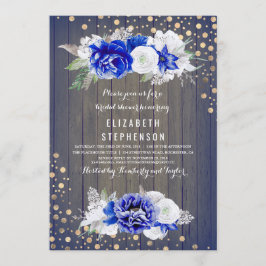 Rustic Möhippa för marin Blommigt Inbjudningar