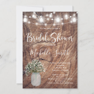 Rustic Möhippa, Mason Burk, Babys Bandek Burk Inbjudningar