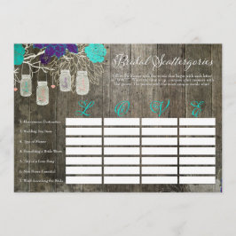 Rustic Möhippa Scattergories Kärlek Game