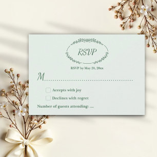 Rustic Monochrome Bröllop OSA Kort