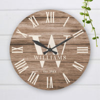Rustic Monogram Anpassningsbar Farmhouse Namn Retr