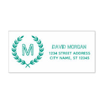 Rustic Monogram Family Namn Adress Anpassningsbar