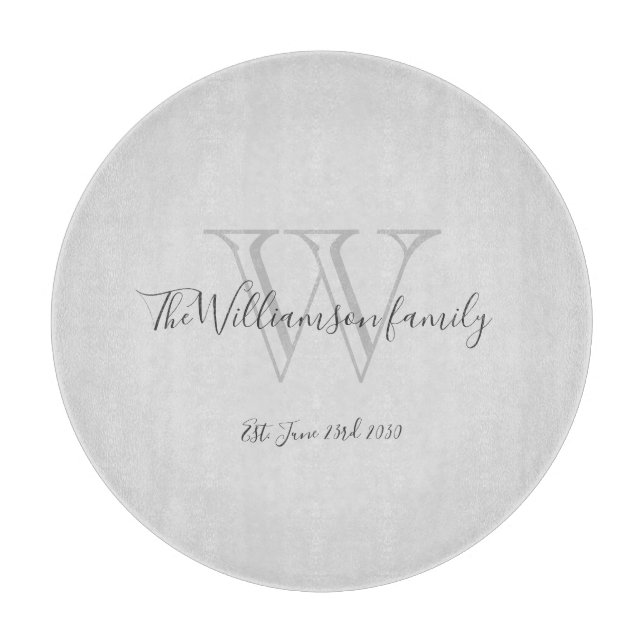 Rustic Monogram Family Namn - Chic för första Cool (Framsidan)