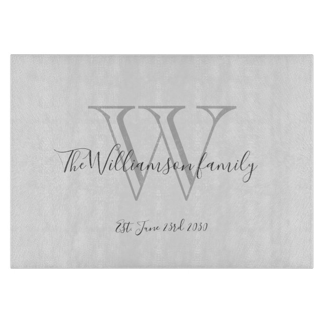 Rustic Monogram + Family Namn Date Coola Snyggt (Framsidan)