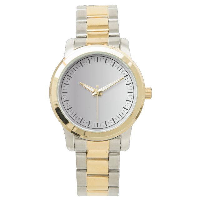Rustic Monogram ManarOversized Two-Tone Armbandsur (Framsida)