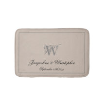 Rustic Monogram & Namn Newlyows Bröllop Chic