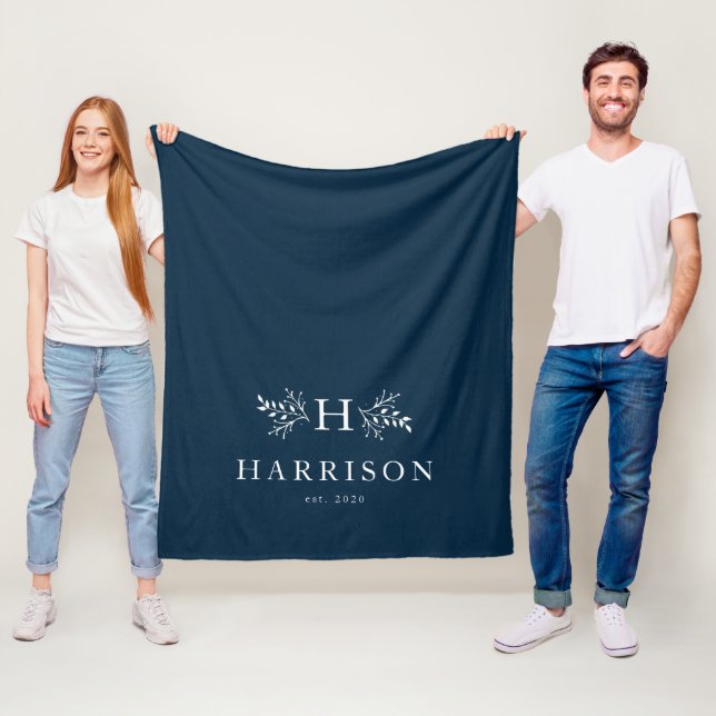 Rustic monogram nytäckt filt (På plats)