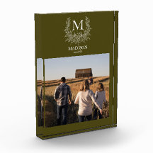 Rustic Monogram Personlig - första fotoblock