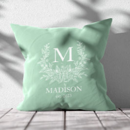 Rustic Monogram Personlig Inledande Kudde