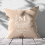 Rustic Monogram Personlig Inledande Kudde<br><div class="desc">Lägg till en mysigt och snyggt till ditt hem med det här roliga monogrammet dekorativ kudde. Den här kudden har ett anpassade som börjar i en tidlös, rustik design och blandar lantbrukscharm med modern elegans. Perfekt för vardagsrum, rum eller som personlig för bröllop, årsdagar och vardagsmat. En unik accent biet...</div>