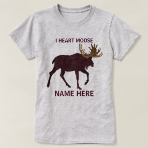 Rustic moose Faux Leather-look I Heart Moose Tröja
