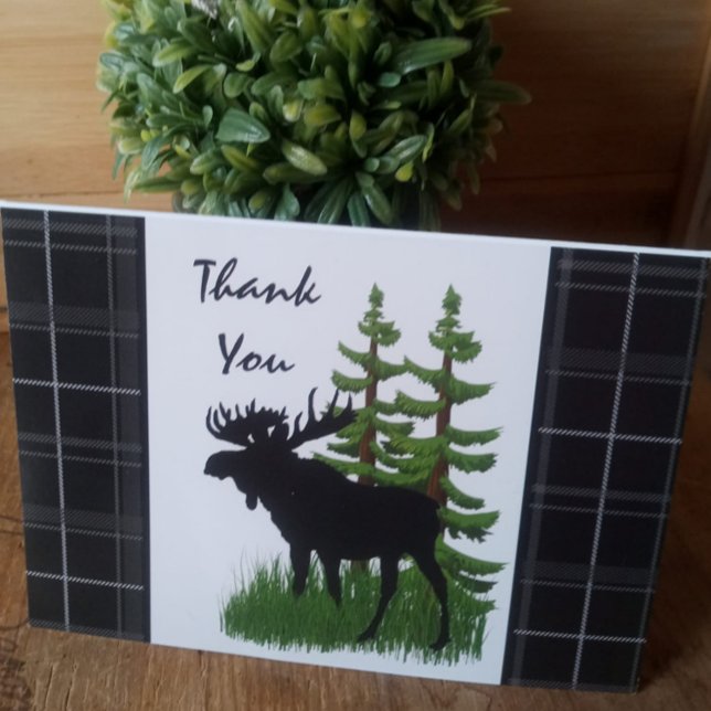 Rustic Moose Silhouette med Black Play Tack Kort (Skapare uppladdad)