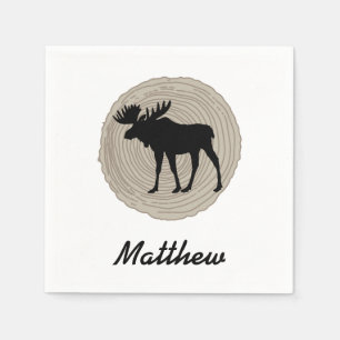 Rustic Moose Wilderness Pappersservett