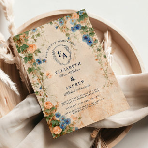 Rustic Morgon Glory Garden Wedding Inbjudningar