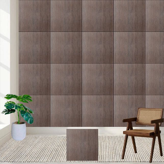 Rustic Mörk Brown Wood Struktur Ceramic Tile Kakelplatta (Rustic Dark Brown Wood Texture Ceramic Tile)
