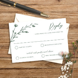Rustic Mörk grönt Wildblomma-Bröllop OSA