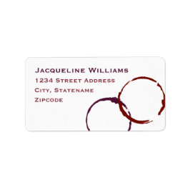 Rustic Mörk Red Vin Stain Returadress Adressetikett