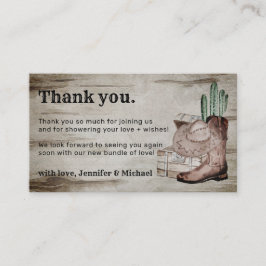 Rustic Mörk Tack Cowboy Tilläggskort