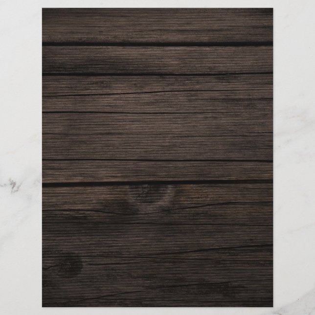 Rustic Mörk Wood Craft Papper (Framsida)