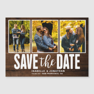 Rustic Mörk Wood Photo Collage