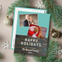 Rustic Mörk Wood Snö Helgdag 2 Photo