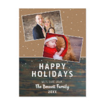 Rustic Mörk Wood Snö Helgdag 2 Photo