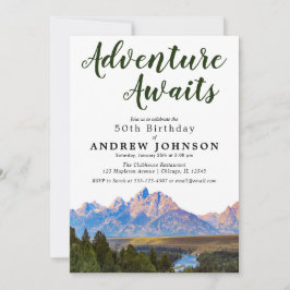 Rustic Mountain Äventyr väntar på Födelsedagsfest Inbjudningar
