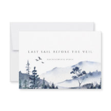 Rustic Mountain Boho Bachelorette Helg Card