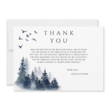 Rustic Mountain Boho Evergreen - tackkort