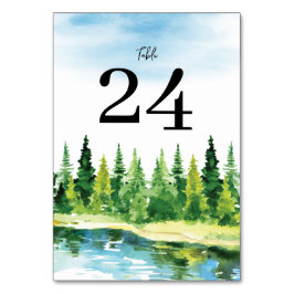 Rustic Mountain Bröllop Bordsnummer