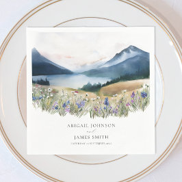 Rustic Mountain Bröllop Pappersservett