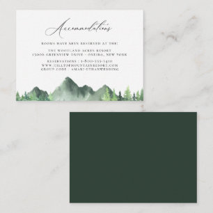 Rustic Mountain Forest Bröllop-bostäder Tilläggskort