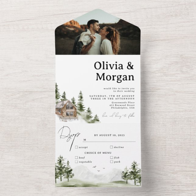 Rustic Mountain Forest Photo Destination Wedding (Insida)