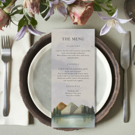 Rustic Mountain & Lake Evergreen Wedding Meny