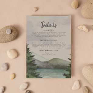 Rustic Mountain & Lake Evergreen Wedding Tilläggskort