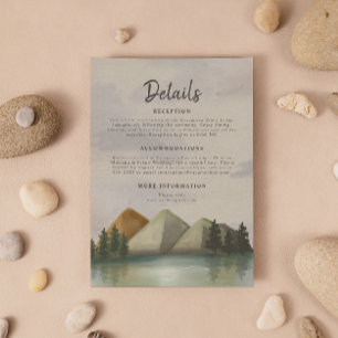Rustic Mountain & Lake Evergreen Wedding Tilläggskort