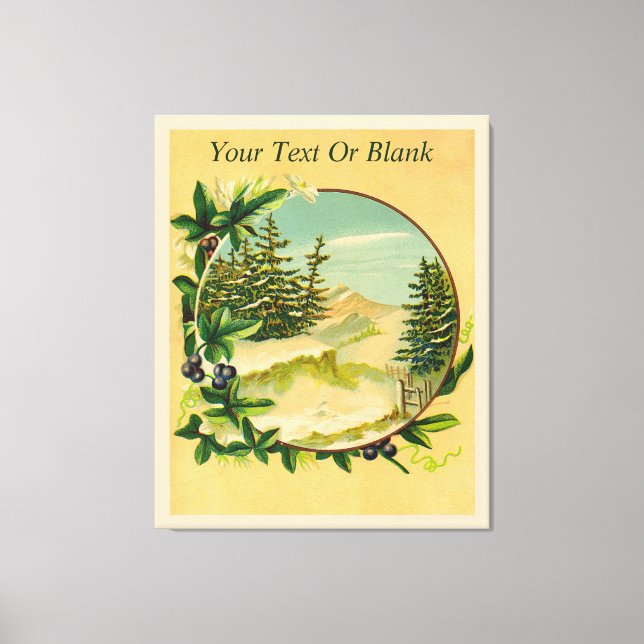 Rustic Mountain Scene Canvastryck (Framsida)