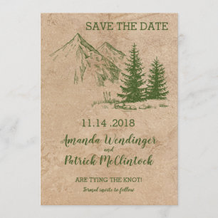 Rustic Mountain Scenia Spara datumet