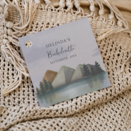 Rustic Mountain & Sjö Bachelorette Helg Gåvor Etiketter