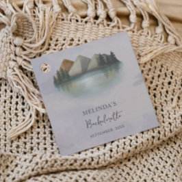 Rustic Mountain & Sjö Bachelorette Helg Gåvor Etiketter