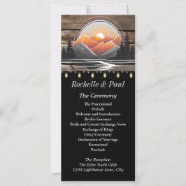 Rustic Mountain Valley Forest Sunset Bröllop