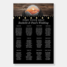 Rustic Mountain Valley Forest Sunset Bröllop