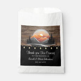Rustic Mountain Valley Forest Sunset Wedding Favor