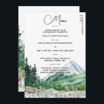 Rustic Mountain Wildblomma | Boho Bröllop Menu Meny<br><div class="desc">Vackra menykort för att komplettera dina bord-inställningar vid bröllop eller nästa middag party. Lägg till anpassningsbarnas ordalydelse i den här designen genom att använda rutorna "Redigera den här designmallen" på objektets höger eller klicka på den blå "Anpassa den" om du vill ordna texten, ändra typsnitt och färg och även lägga...</div>