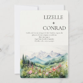 Rustic Mountain Wildblomma | Boho Inbjudningar