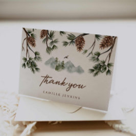 Rustic Mountains Boy Baby Shower Tack Kort