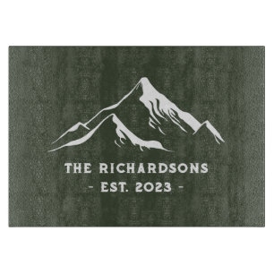 Rustic Mountains Personlig Family Namn Sjö Ski